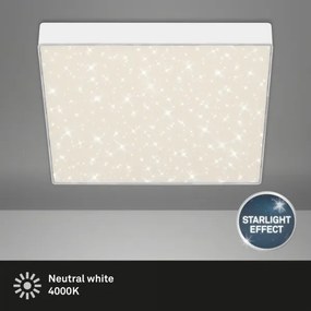 Briloner 7078-416 - Plafoniera LED STAR SKY LED/21W/230V 28x28 cm bianco