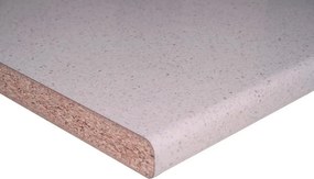 Piano cucina in truciolare rivestito in laminato hpl marmo glitter L 305 x P 60 cm, spessore 3.8 cm