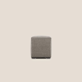 Cube pouf in morbido tessuto impermeabile ad intreccio melangiato T06