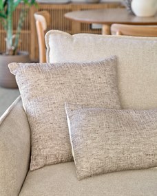 Kave Home - Fodera cuscino Casilda marrone in lino e cotone 45 x 45 cm