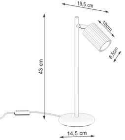 Sollux SL.1567 - Lampada da tavolo KARBON 1xGU10/10W/230V oro