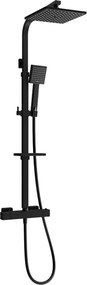 Mexen CQ45 set doccia esterno con soffione e rubinetto termostatico, nero - 772504595-70
