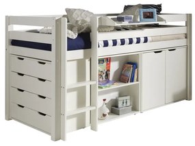 Letto rialzato in pino bianco 90x200 cm PINO - Vipack