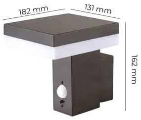 Lampada da parete solare LED SOLARIS2 LED/5,5W/3,7V 4000K IP44 con sensore