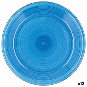 Piatto Piano Quid Vita Azzurro Ceramica (Ø 27 cm) (12 Unità)