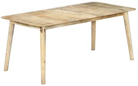 Tavolo da pranzo 180x90x76 cm in legno massello di mango