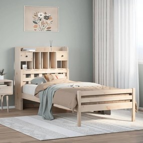 Letto libreria senza materasso 100x200 cm in legno di pino