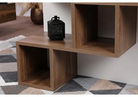 Tavolino DILAY 52x100 cm marrone/bianco