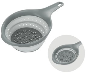 Colino salvaspazio pieghevole grigio con manico