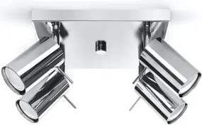 Plafoniera da Soffitto 4xGU10 RING 4 Orientabile in Acciaio