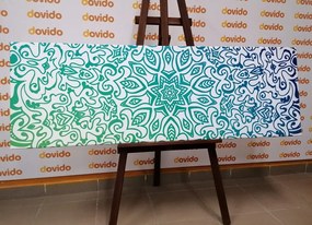 Stampa su tela – Mandala verde acqua