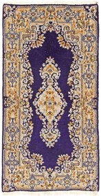 Kerman Tappeto 80x150 Blu (Iran) Annodato A Mano