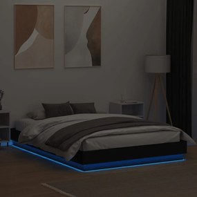 Giroletto con luci led nero 150x200 cm