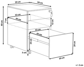 Classificatore metallo bianco sporco 39 x 50 cm CAMI Beliani
