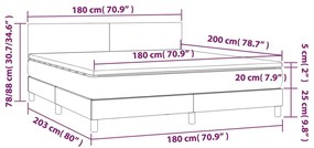 Giroletto a Molle con Materasso Bianco 180x200 cm in Similpelle