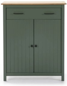 Cassettiera alta in legno di pino di colore verde-naturale 90x110 cm Miranda - Marckeric
