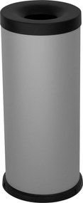 Pattumiera Gettacarte Ø25xh60 cm Autoestinguente In Acciaio Verniciato Grigio...
