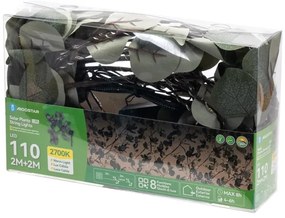 Aigostar - Catena LED solare 110xLED/4m IP65 300 mAh bianco caldo eucalipto