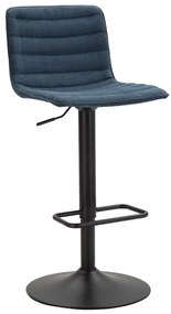 Sgabello da bar regolabile in altezza in nero petrolio (altezza seduta 61 cm) Malia - Mauro Ferretti