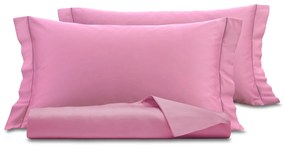 Parure copripiumino matrimoniale raso rosa malva SmartDecoHome