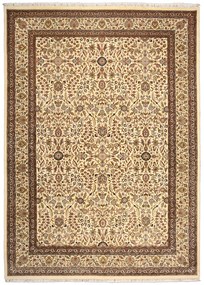 Hereke Tappeto 350 x 250 Beige (Indian) Annodato A Mano