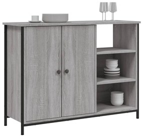 Credenza Grigio Sonoma 100x33x75 cm in Legno Multistrato