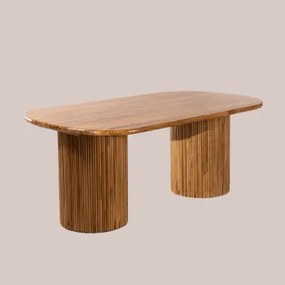 Tavolo da pranzo ovale in legno di teak (200x110 cm) Randall legno di - Sklum