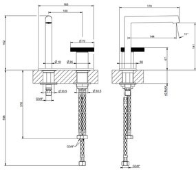 Miscelatore lavabo senza scarico cromo Anello 63315 Gessi