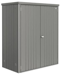 Box portattrezzi in acciaio BIOHORT 150 L 155 x P 83 x H 182.5 cm grigio quarzo metallizzato
