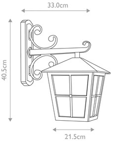 Elstead - Applique da esterno CANTERBURY 1xE27/100W/230V IP43