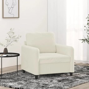 Poltrona Crema 60 Cm Velluto /