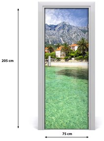 Adesivo per porta Spiaggia in Croazia 75x205 cm