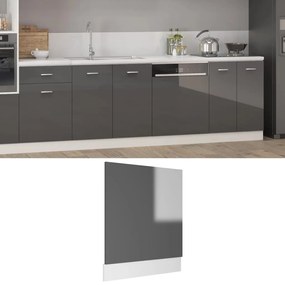 Pannello lavastoviglie grigio lucido 59,5x3x67 cm in truciolato