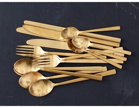 Posate color ottone in acciaio 16 pz Brass – Bitz