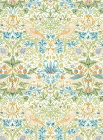 Clarke & Clarke Carta da parati Strawberry Thief - Apple/ Blush