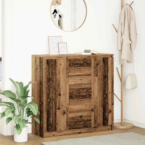 Credenza Con Cassetti Legno Antico 100,5x35x98,5 Cm Truciolato /