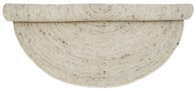 Tappeto rotondo color crema in misto lana reversibile/tessuto a mano ø 160 cm Neethu Avoine L – Nattiot