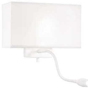 Ideal Lux - LED Lampada flessibile da muro HOTEL 1xE27/60W/230V + LED/1,5W bianco