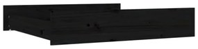 Cassetti per Letto 2 pz in Legno Massello di Pino Nero