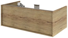 Mobile da bagno sospeso sotto lavabo L 90 x H 32 x P 48 cm rovere satinato, 1 cassetto SENSEA Neo Frame