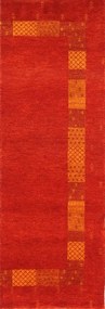 Loribaft Tappeto 70x200 Rosso (Indian) Annodato A Mano
