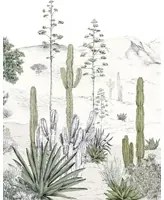 Isidore Leroy Carta da parati panoramica Succulentes Naturel - Panel B