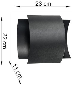 Lampada da parete nera Forgmi - Sollux