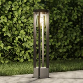 Lampioncino da giardino Overa Lucande, dimmerabile, Alluminio / Grigio / Zincato, Alluminio, Moderno, Lampada da esterni