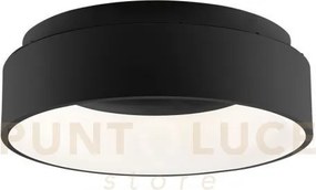 Plafoniera led noah nera 40w 5600lm cct 3000k 4000k 6500k  ip44 45x...