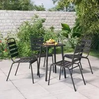 Set da Pranzo da Giardino 5 pz in Acciaio Antracite 3187986