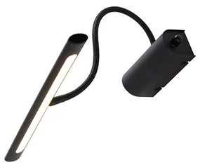 Applique da parete di design nera 32 cm con LED e dimmer - Tableau