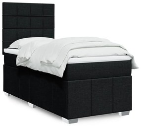 Giroletto A Molle Con Materasso Nero 100x200 Cm İn Tessuto /