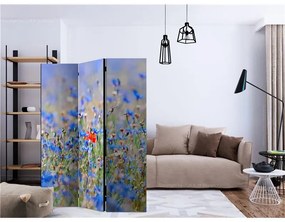 Paravento  A skycolored meadow  cornflowers [Room Dividers]  Colore Rosso, Dimensioni e Misure 135x172