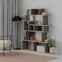 Libreria design Apollon rovere e antracite EFFEZ